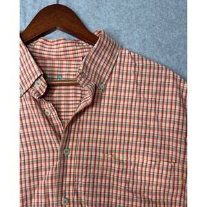Alan Flusser Mens XL Plaid Button Down Shirt Long Sleeve‎ 100% Cotton Casual